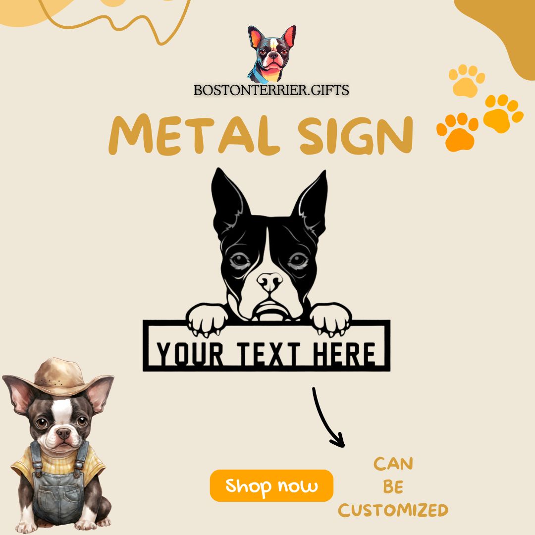 Boston Terrier Metal Sign